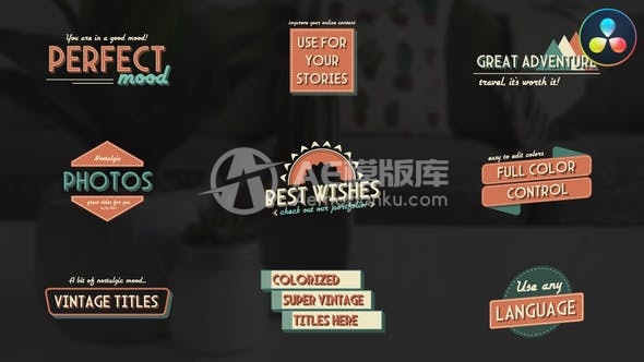 30647复古标题（为DaVinci Resolve）

时间流逝 – AE模版

City Glitch – AE模版

动感字幕 – AE模版

精致标题 – AE模版

快闪标题 – AE模版

霓虹标题 – AE模版

时尚标题 – AE模版

记忆碎片 – AE模版

电影标题 – AE模版

故事开头 – AE模板