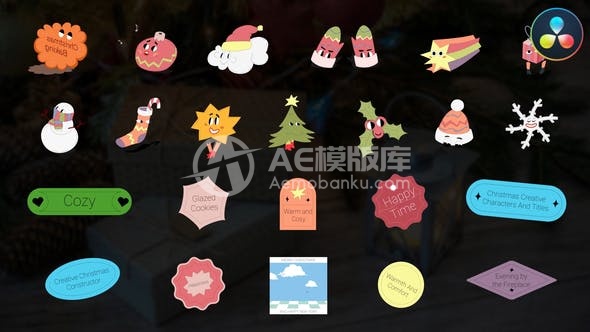 30651圣诞创意角色与标题 | 达芬奇调色
AE模板