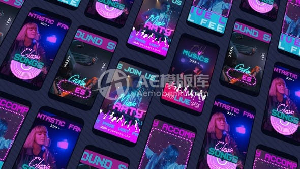 30662音乐的Instagram故事 AE模板