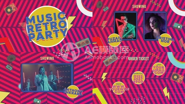 30667音乐复古派对 AE模版