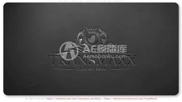 30673灰色金属企业标志设计 AE模版