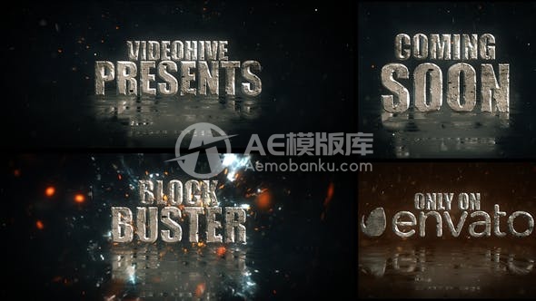 30684动作电影预告片 AE模版