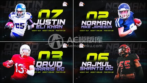 30685运动员个人简介 || 运动员介绍AE模板