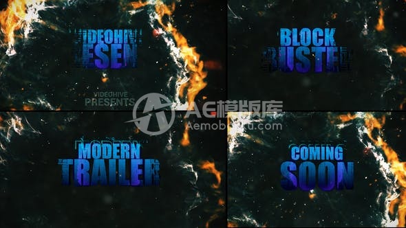 30688巨制电影预告片AE模版