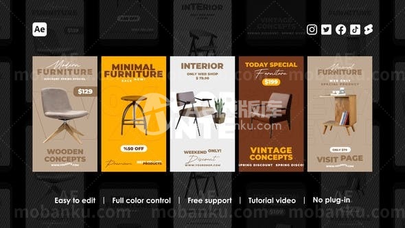 30974在线购物 Instagram 视频片段 AE模版