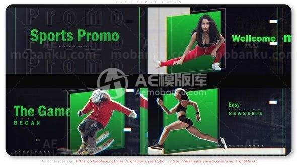 30980快速运动简介AE模版