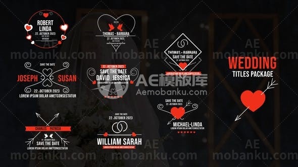 30987婚礼标题AE模版