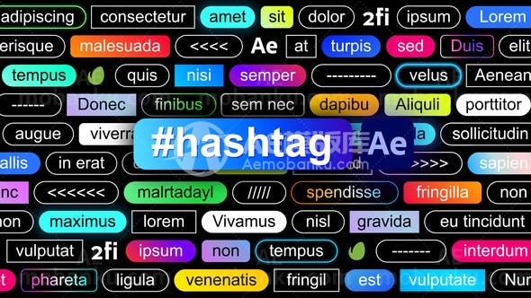 30994主题标签AE模板