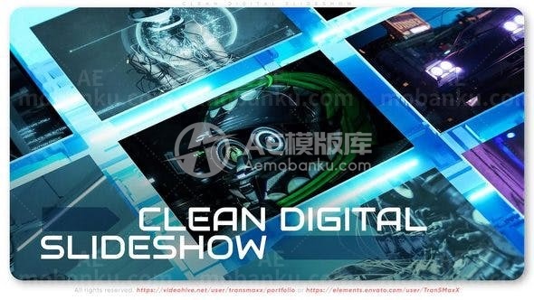 30995清新数字幻灯片 AE模版