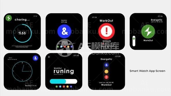31005智能手表应用屏幕 AE模版