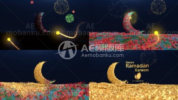 31019欢乐开斋节标志揭示 AE模版
