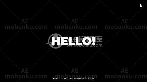 31032粗体标题 1.0 | Adobe After Effects AE模版