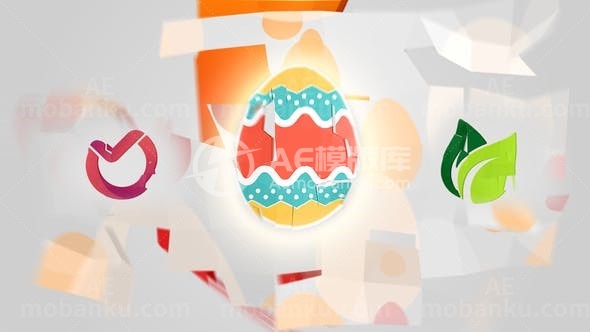 31041复活节折叠标识 AE模版