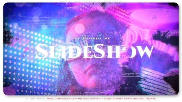 31049霓虹粒子幻灯片 AE模板