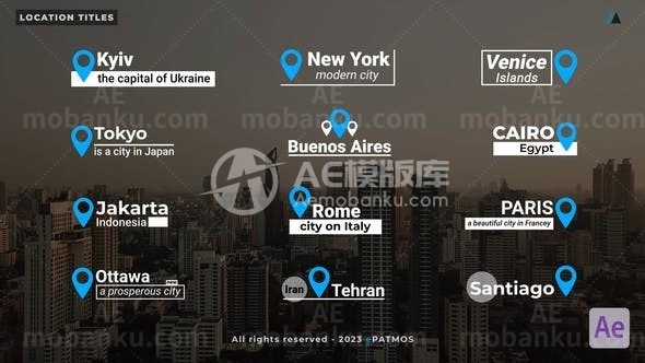 31055位置标题 | AE模版