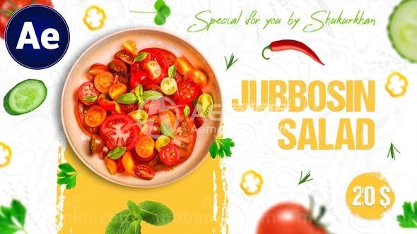 31068美食推广 春季菜单 AE模版