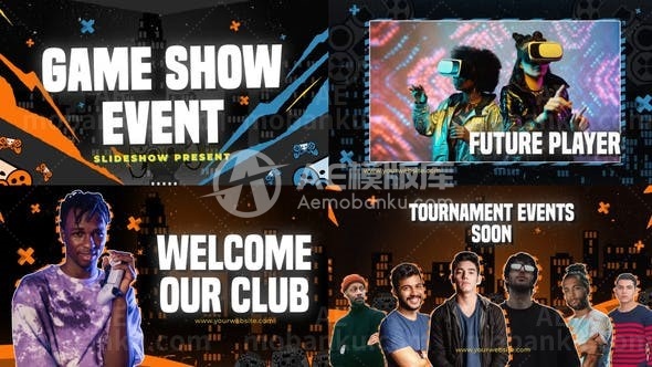 31074活动俱乐部游戏幻灯片 AE模板