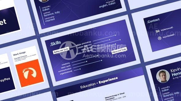 31084简历 – 作品集 AE模版