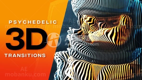 31098迷幻过渡效果3D AE模版