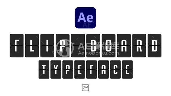 31114翻转板字体效果（用于Adobe After Effects）AE模版