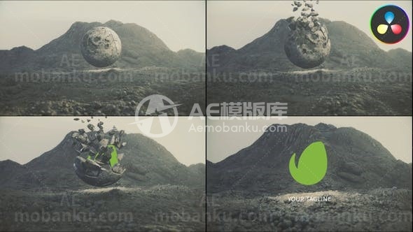 31148《扭曲标志（适用于DaVinci Resolve）》AE模版