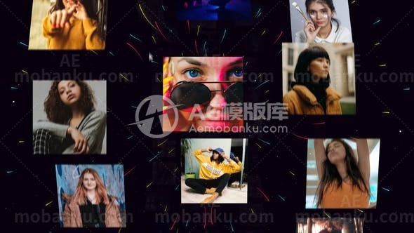 31158多重照片开场 AE模版