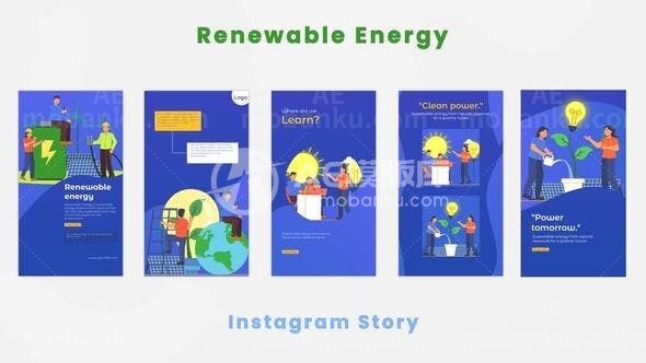 31161可再生能源创意Instagram故事 AE模板