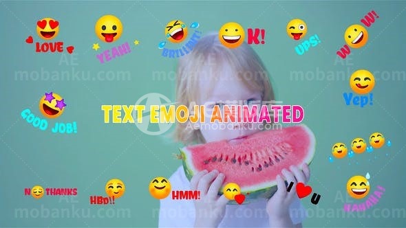 31170文字表情动画插图元素包 – AE模版