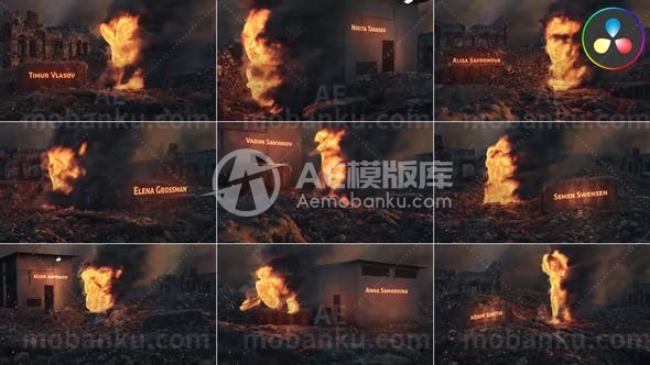 31172革命标题（适用于DaVinci Resolve） AE模版