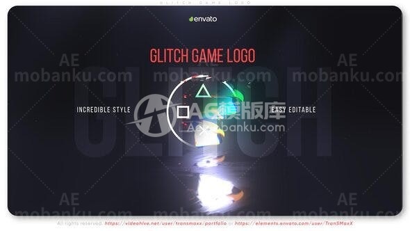 31188故障游戏徽标 AE模版