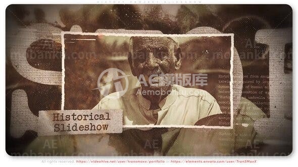 31194历史项目幻灯片秀AE模板