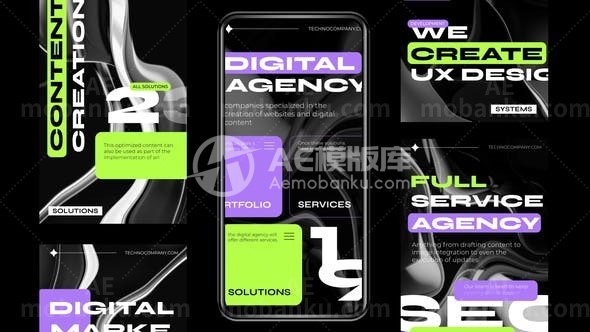 31204数字科技字体故事 AE模版